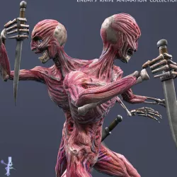 Enemy Knife Unity Animation Collection Low-poly 3D model