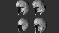 Fantasy Medieval Helmets 3D model