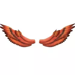 Fantasy Red Wing Low-poly 3D model