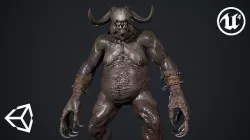 Fat Demon Low-poly 3D model