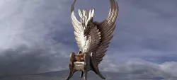 Feathered angel wing Throne Large  Low poly  Low-poly 3D model