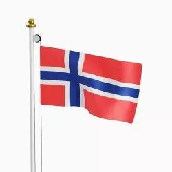 Flag of the Norway Low-poly 3D model