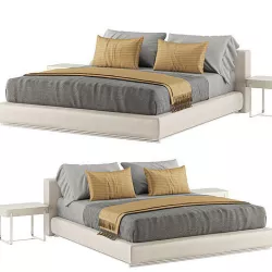 Flexform Groundpiece Bett 3D model