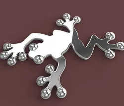 Frog Sticker 3D model