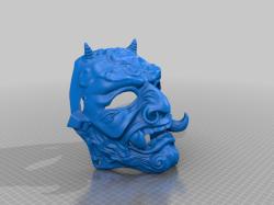 The Dragon Oni Mask 3D File 