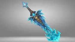 Futuristic Sword Low-poly 3D model