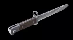 German bayonet Seitengewehr  S71 84 Low-poly 3D model
