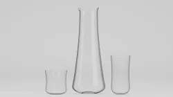 glass of water Low-poly 3D model