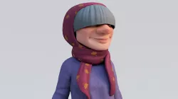 Grandma Cartoon Character Rigged 3D model