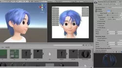 Hair 3D Model Unity Prefab Zepeto Item Low-poly 3D model