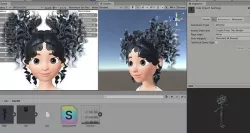 Hair 3D Model Zepeto Unity Prefab 60 Low-poly 3D model