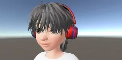 Hair and Headphones Zepeto 3D Item Prefab Unity Low-poly 3D model