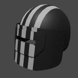 Helmet 1-sch Low-poly 3D model