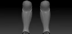 High-poly model Spartan armor legs 3D model