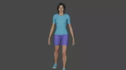 Human Female Character 3D Blend File  3D model