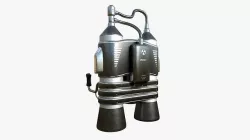 Jetpack E07 Steel - SciFi Character Design Low-poly 3D model