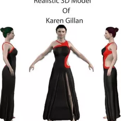 Karen Gillan Low-poly 3D model