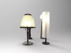 Lampshade table lamps Low-poly 3D model
