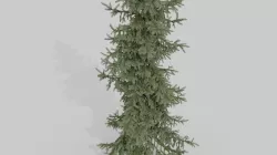 Long fluffy green cone shaped d11do 3D model