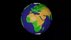Low Poly Earth polygonal 3D model