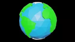 Low-Poly Earth polygonal Low-poly 3D model