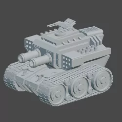 Low Poly Tank 3D model
