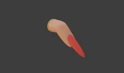 Lowpoly Finer Model with Long Nail Low-poly 3D model