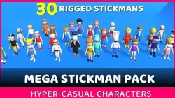 Lowpoly Stickman Characters  HyperCasual Jobs - Sports-Boy-Girls Low-poly 3D model