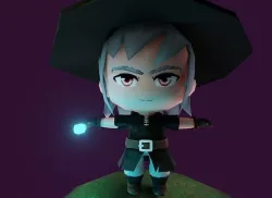 Mage Chibi 3D Model Low-poly 3D model