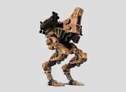 Mech Walking tank - low-poly game-ready 3D model Low-poly 3D model