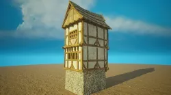 Medieval House9 - exterior design Low-poly 3D model