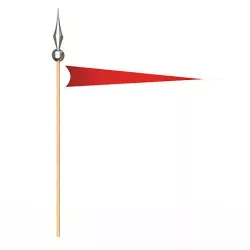 Medieval Long Flag Low-poly 3D model