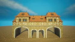 Medieval old House5- exterior design Low-poly 3D model