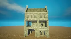 Medieval old House6-interior and exterior design Low-poly 3D model