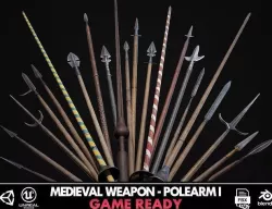 Medieval Polearms - I Low-poly 3D model