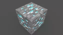 MineCraft diamond ore block Low-poly 3D model