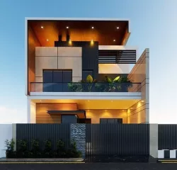 Modern House Elevation Design 3D model