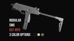 Modular SMG Brugger and Thomet MP9 Low-poly 3D model