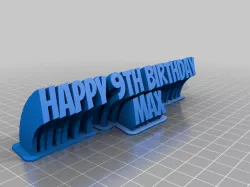 My Customized Sweeping 2-line name plate (Max)