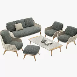 Outdoor Garden Lounge Set Minotti Belt 3D model