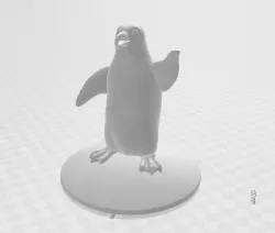 Penguin on a platform 3D Model 3D model