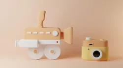 Photo Camera And Video Cam Models 3D model