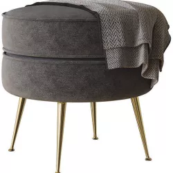 pietro mid-century ottoman by west elm 3D model