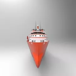 Platform Supply Vessel Low-poly 3D model