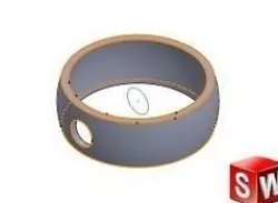 Pokebola ring with hole in middle 3D model
