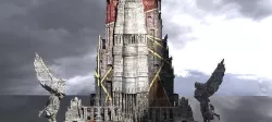 Red Dragon Angel Portal Tower 2 Kit bash 3D model
