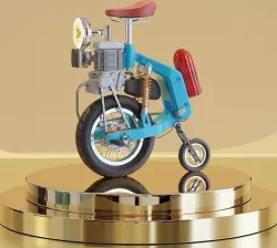Retro Style SciFi Bike  3D model