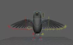 Rigged Bird Low-poly 3D model