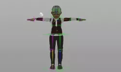 Rigged Elderly African Man  3D model