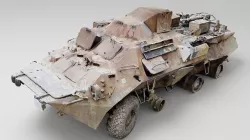 Russian BTR-80 destroyed by Ukrainian army 3D model